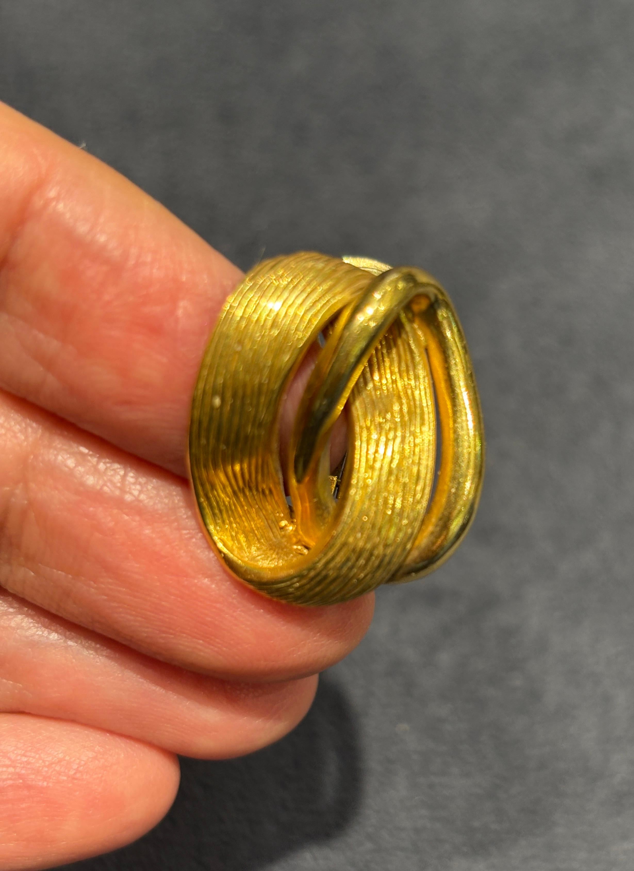 da uomo o donna Orecchini a clip in oro 18k italiano degli anni '70 in vendita