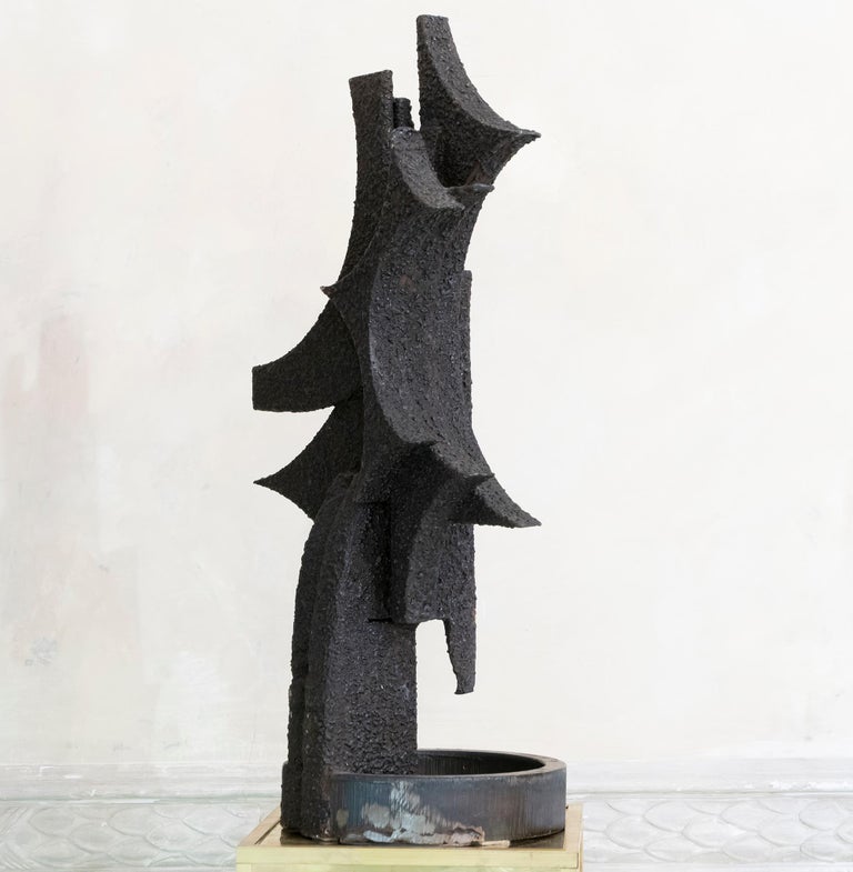 Late 20th Century 1970s Italian Abstract Steel Sculpture By Antonio Murri
