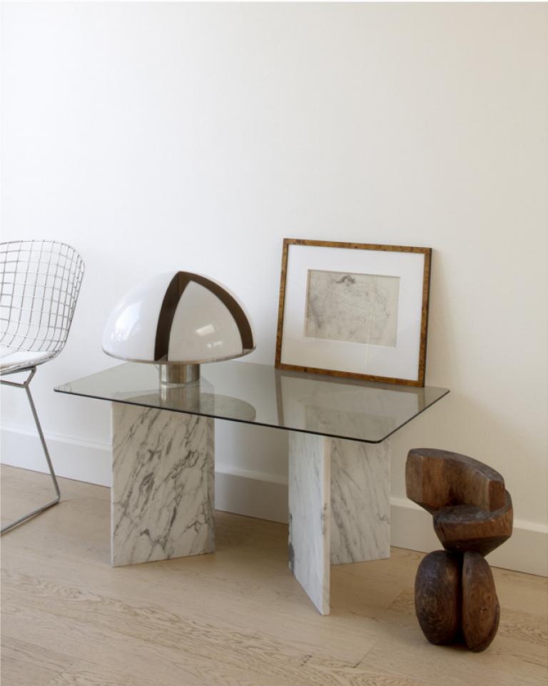 1970s Italian Acrylic and Steel Table Lamp For Sale at 1stDibs