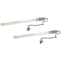 1970s Italian Acrylic Pendants Lamps NOS