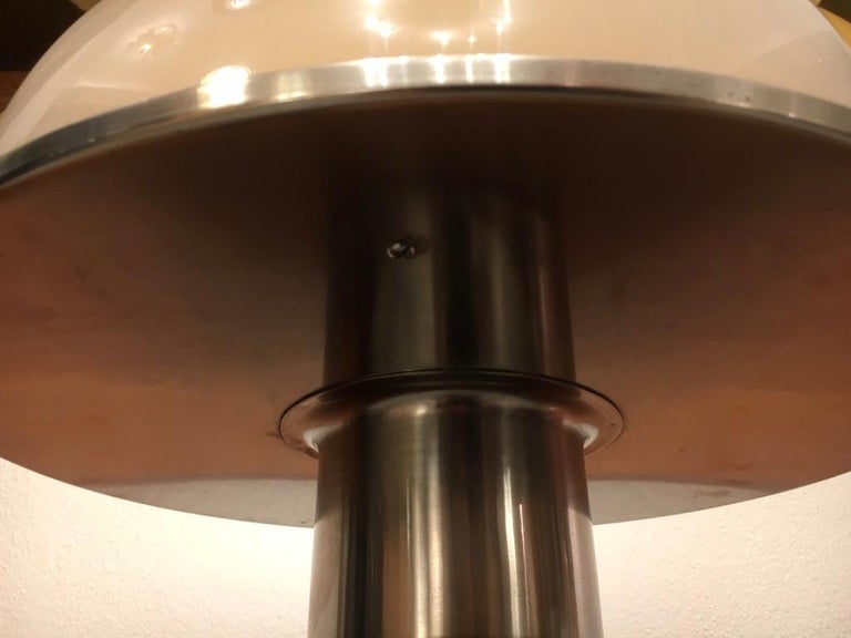 1970s Italian Acrylic and Steel Table Lamp For Sale at 1stDibs