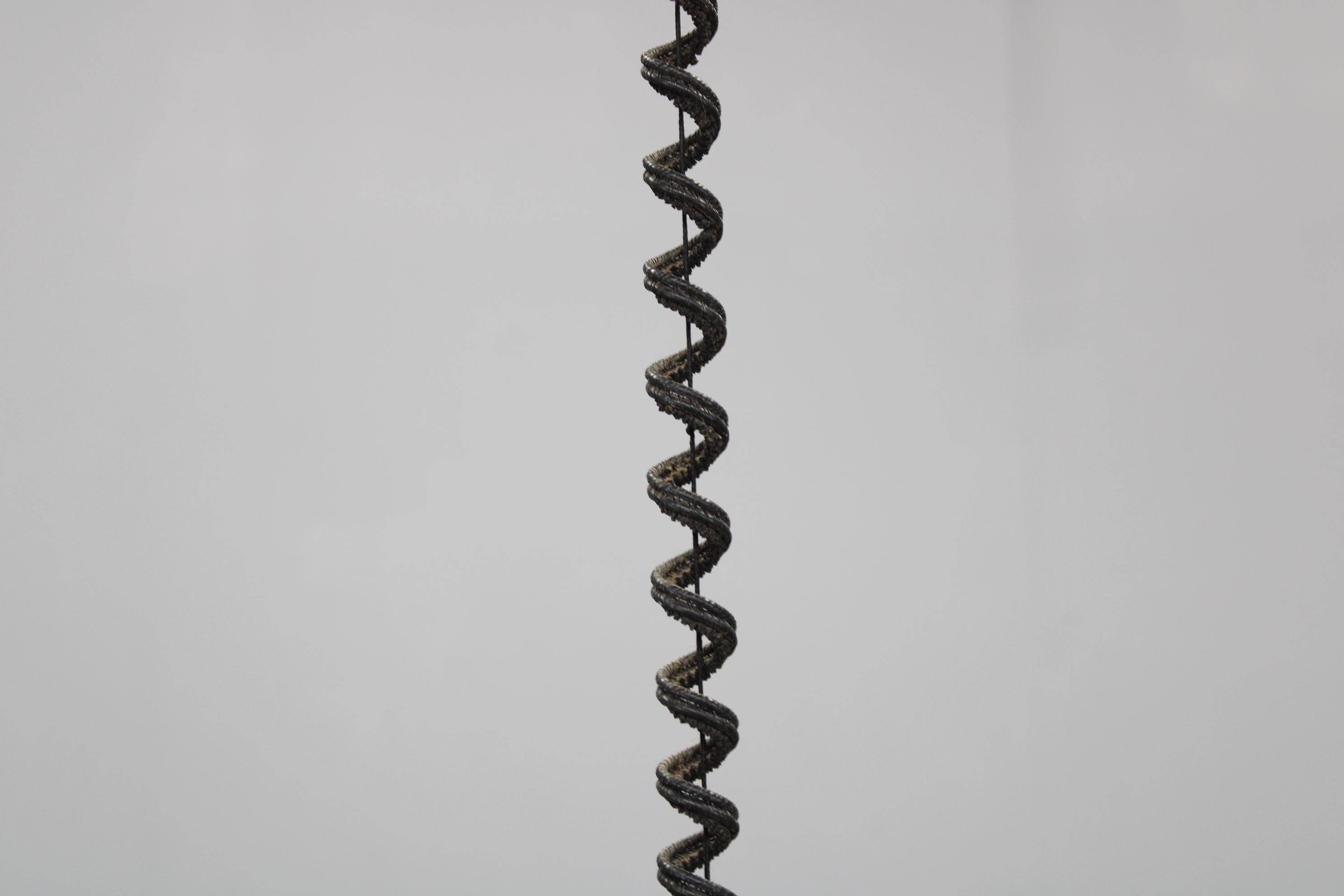 Metallo Lampada a sospensione regolabile in plastica e cromo degli anni '70 - Space Age Modern in vendita