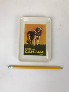 1970s Italian Advertising Cordinal Campari Liquor Little Plastic Tray