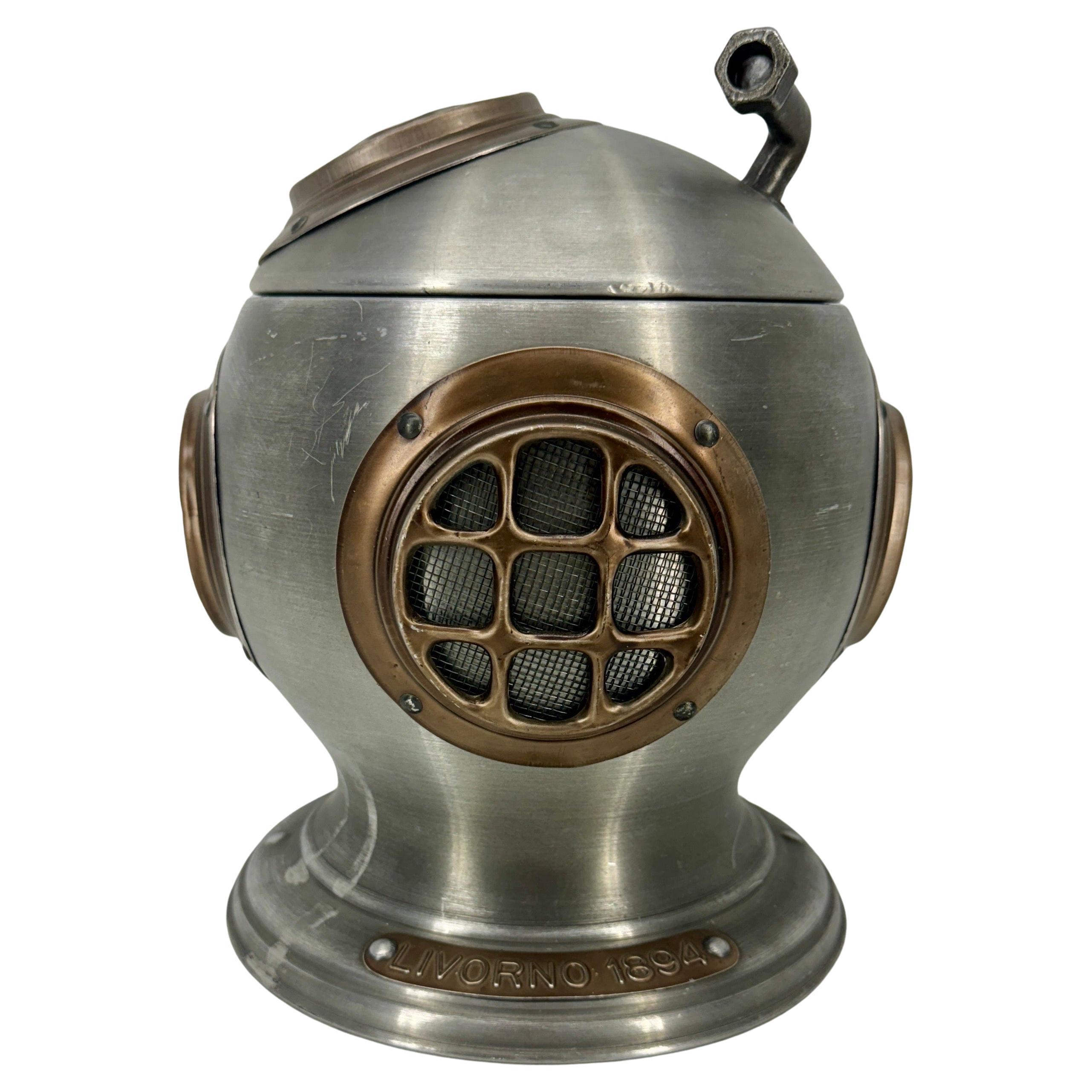 1970'S Italian Aluminium "Diver Helmet" Thermal Ice Bucket