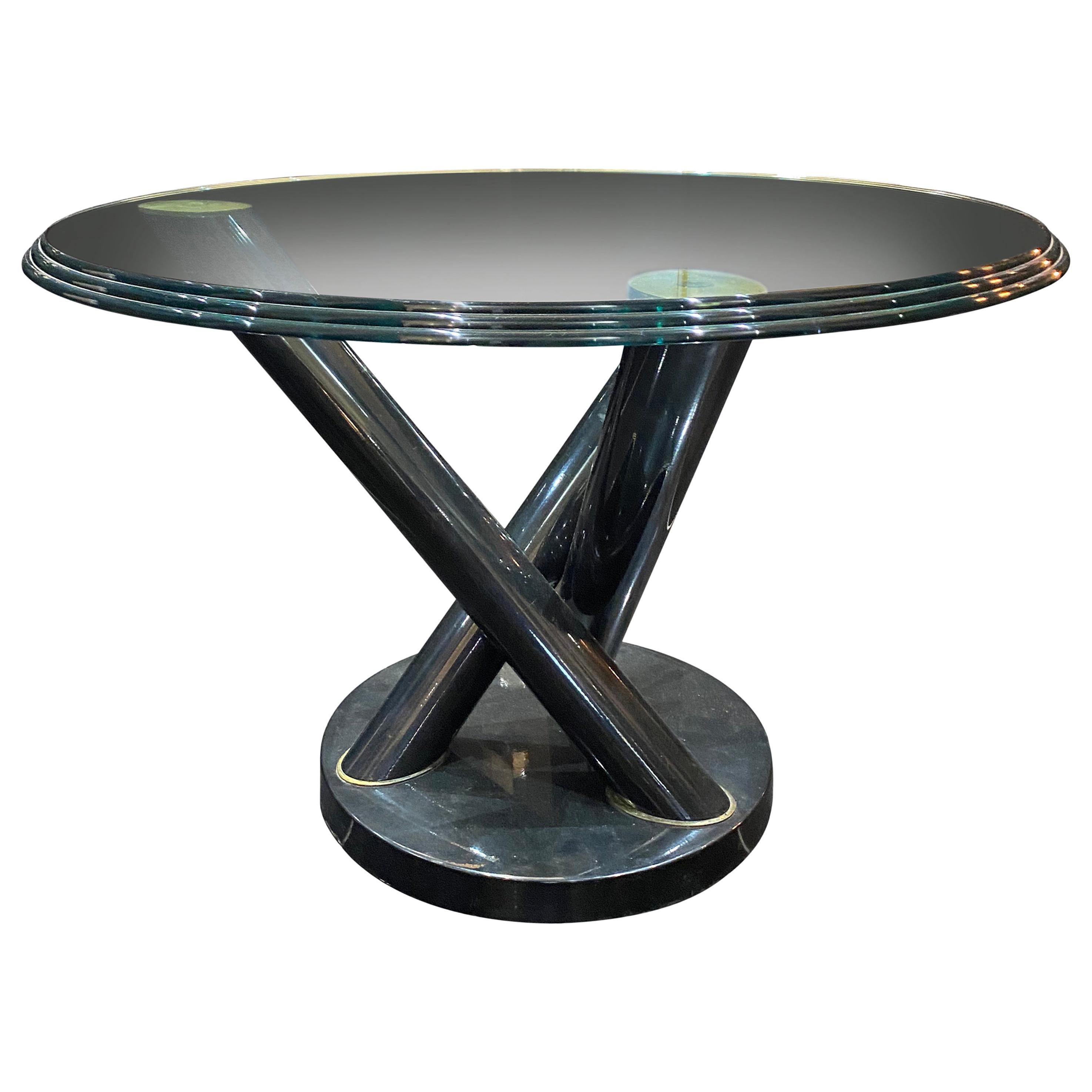 1970s Italian Architectural Tripod Side Table For Sale