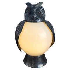 1970s Italian att.Gabriella Binazzi Owl Table Lamp