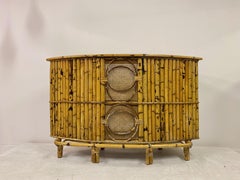 1970s Italian Bamboo and Rattan Cocktail Bar