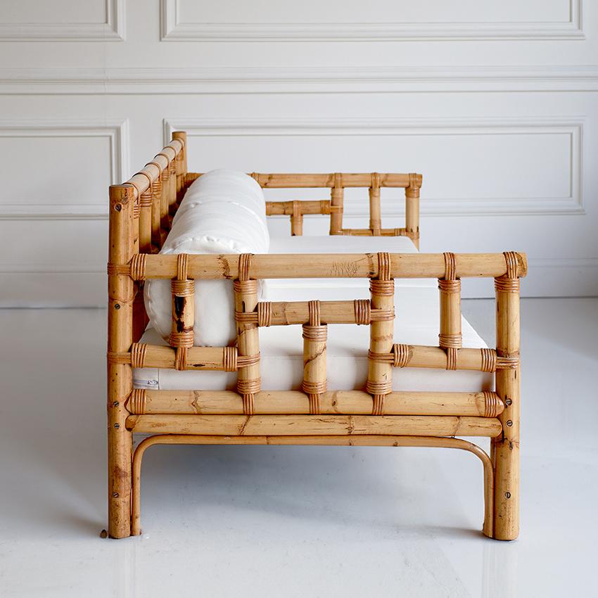 20th Century 1970s Italian Bamboo Living Room Set For Sale
