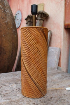 1970s Italian Bamboo Table Lamp