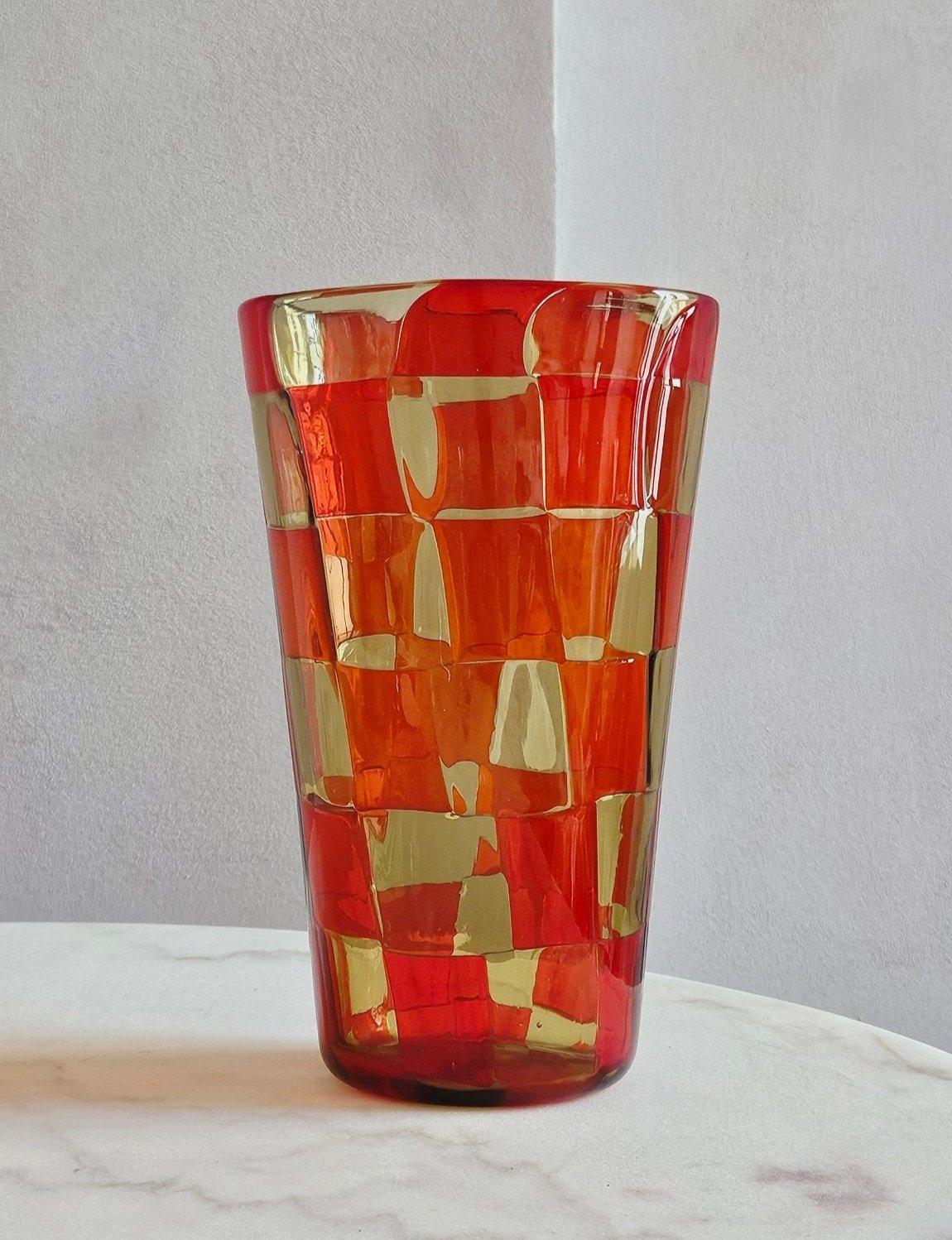 chequered vase