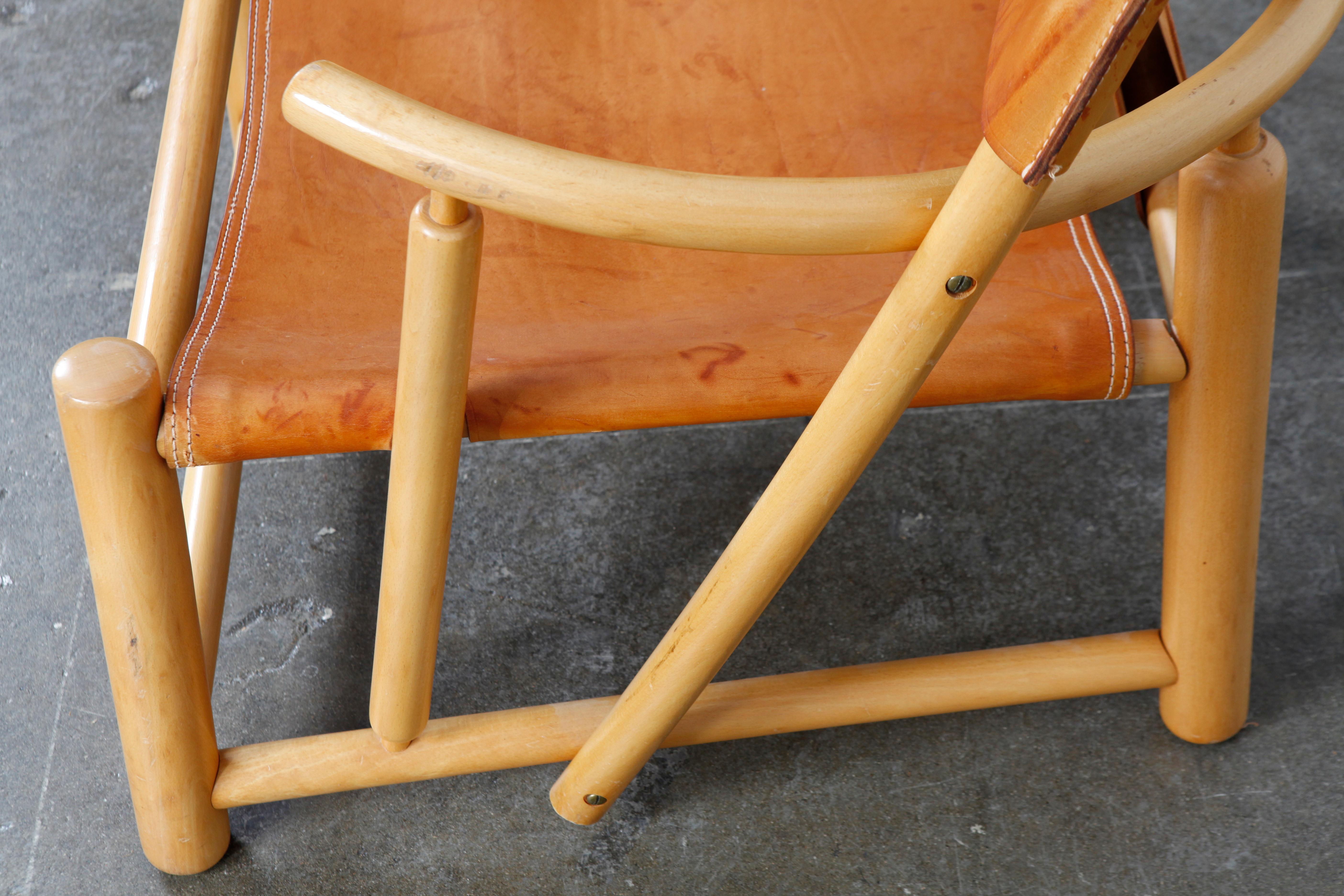 1970s Italian Beech Lounge Chair by Piero Palange and Werther Toffoloni For Sale 6