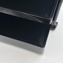 Carrito Boby de plástico ABS negro italiano de los años 70, de Joe Colombo, Bieffeplast