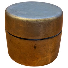 Boîte italienne des années 1970 avec couvercle en bronze signée par l'artiste Esa Fedrigolli