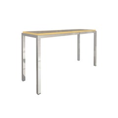 1970s Italian Brass and Chrome Console by Romeo Rega 1970s Italian Brass and Chrome Console by Romeo Rega