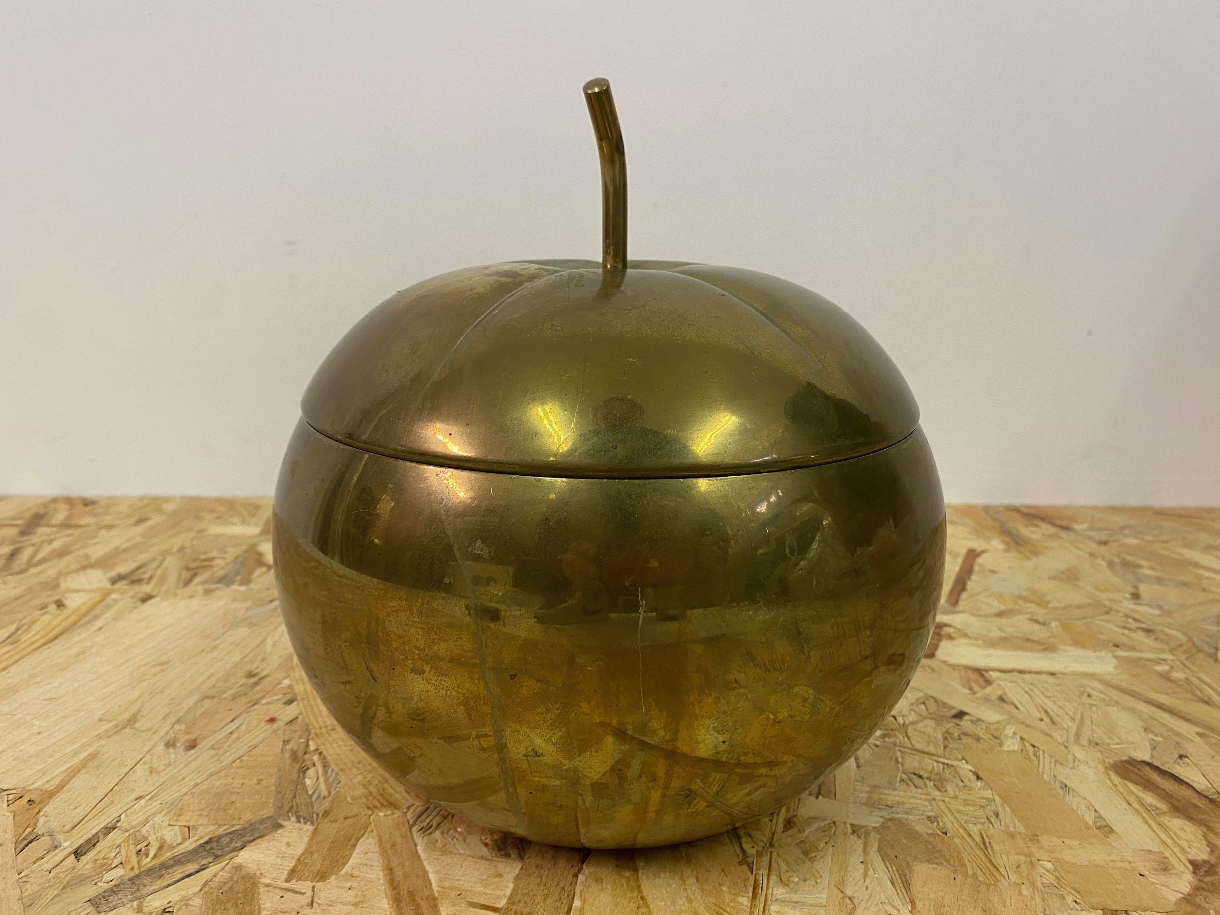 1970s Italian Brass Apple Pot Bucket 1