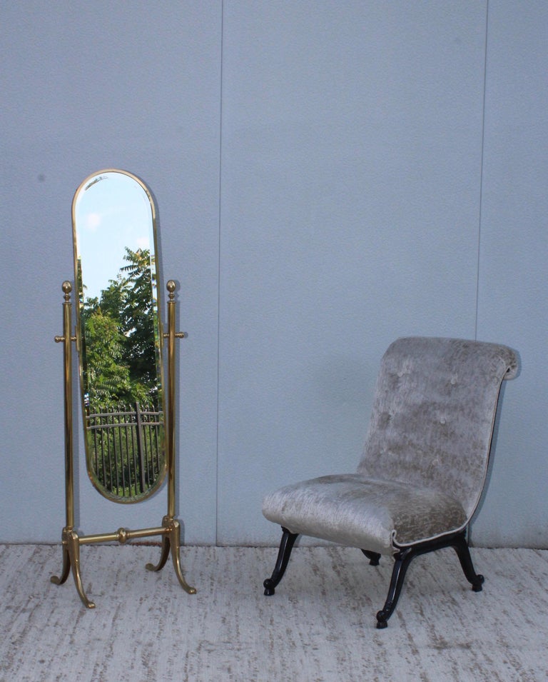 1970s Italian Brass Cheval Full Length Mirror at 1stDibs 70s full