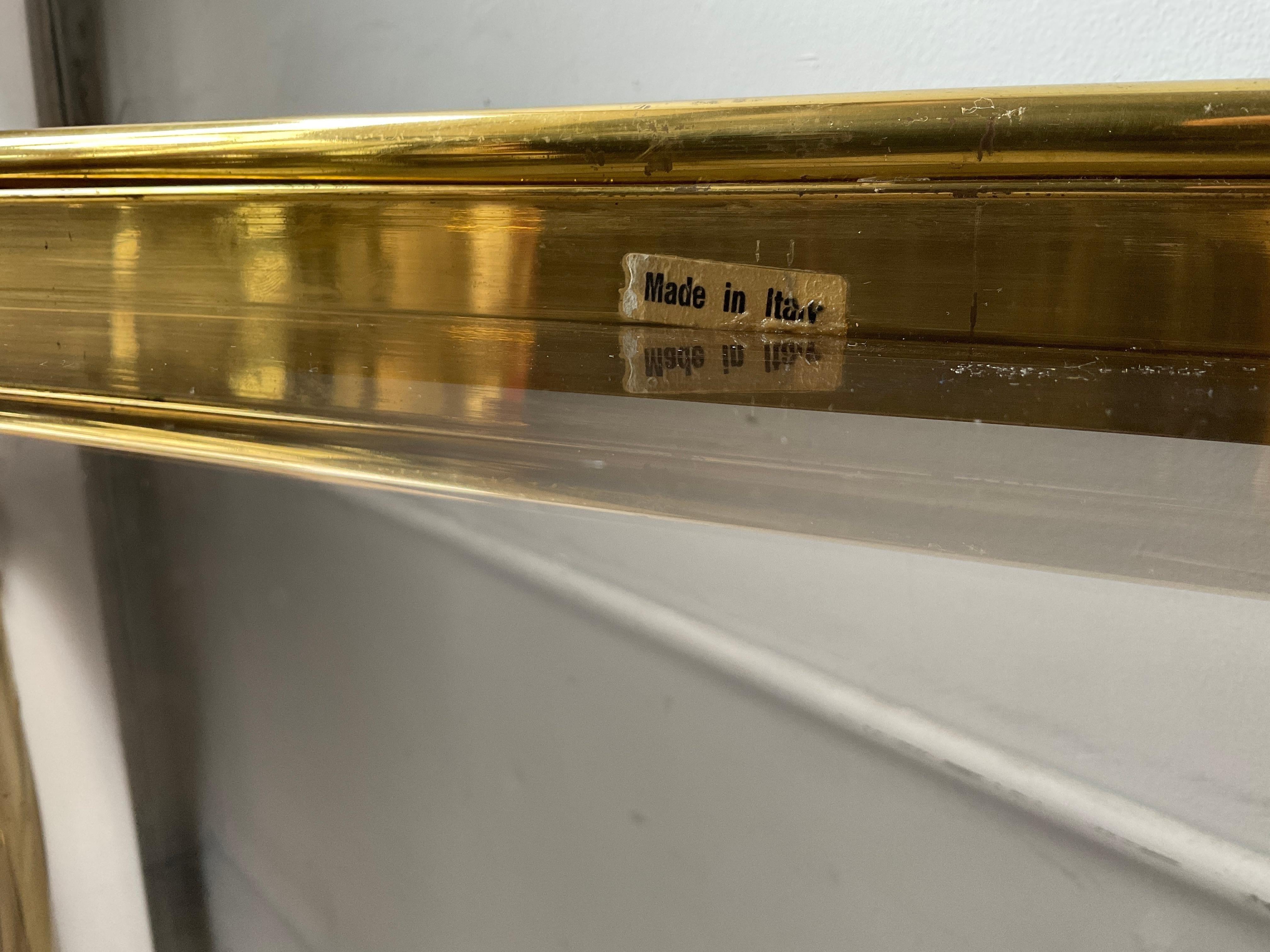 1970s Italian Brass Coated Bar Cart For Sale 3