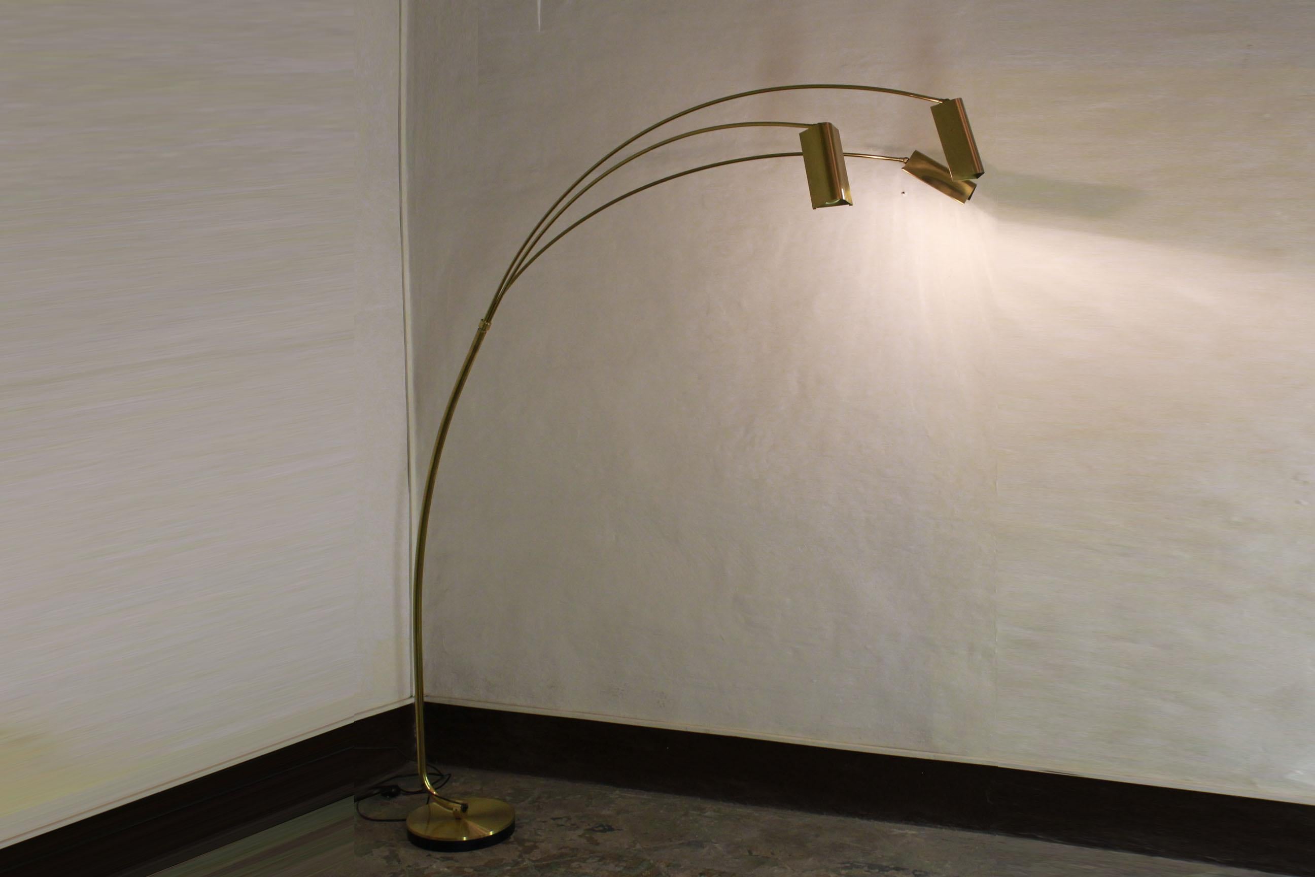 Vintage brass Floor Lamp, Italy 1970s 2