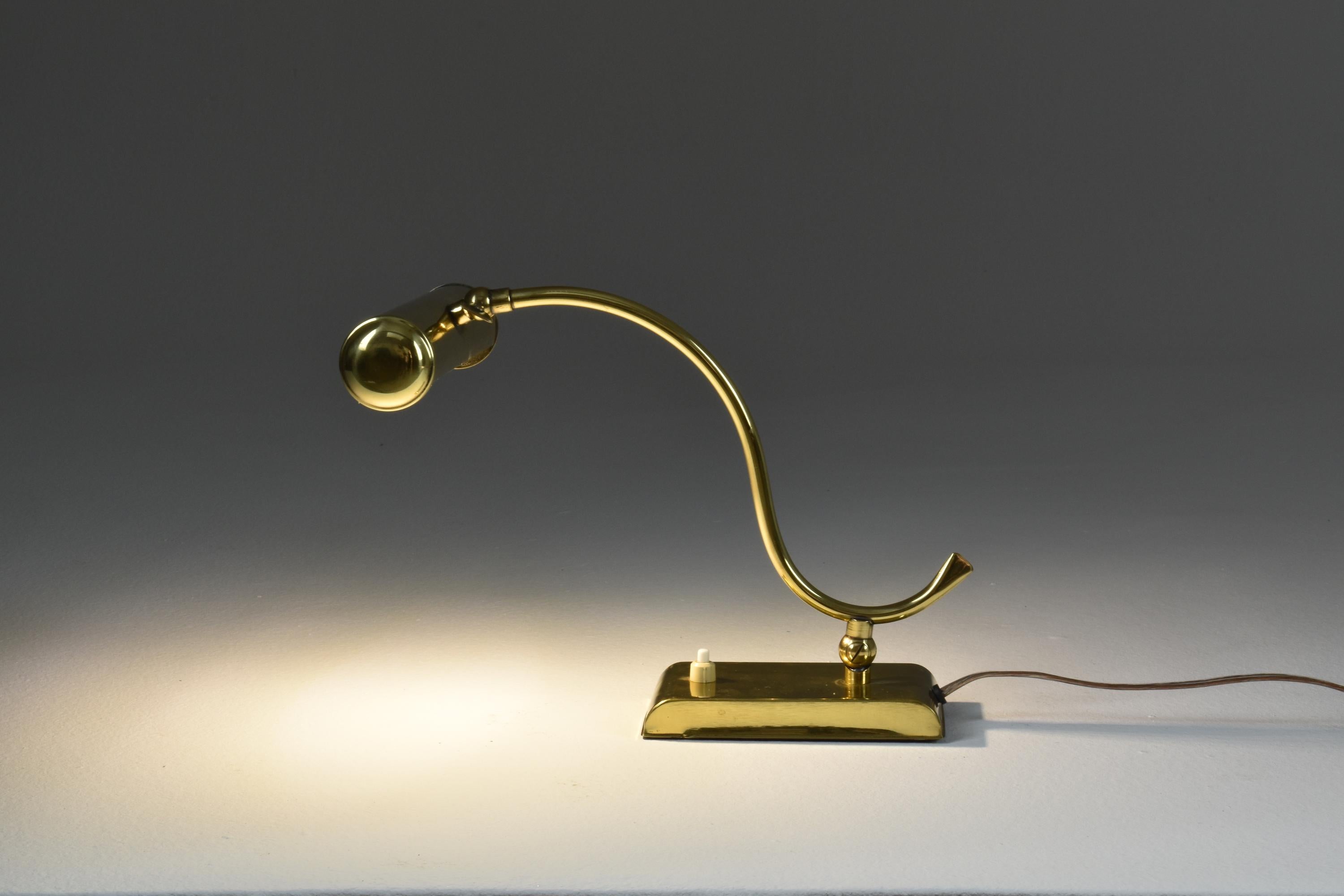 1970's Italian Brass Lamp In Good Condition In Paris, FR