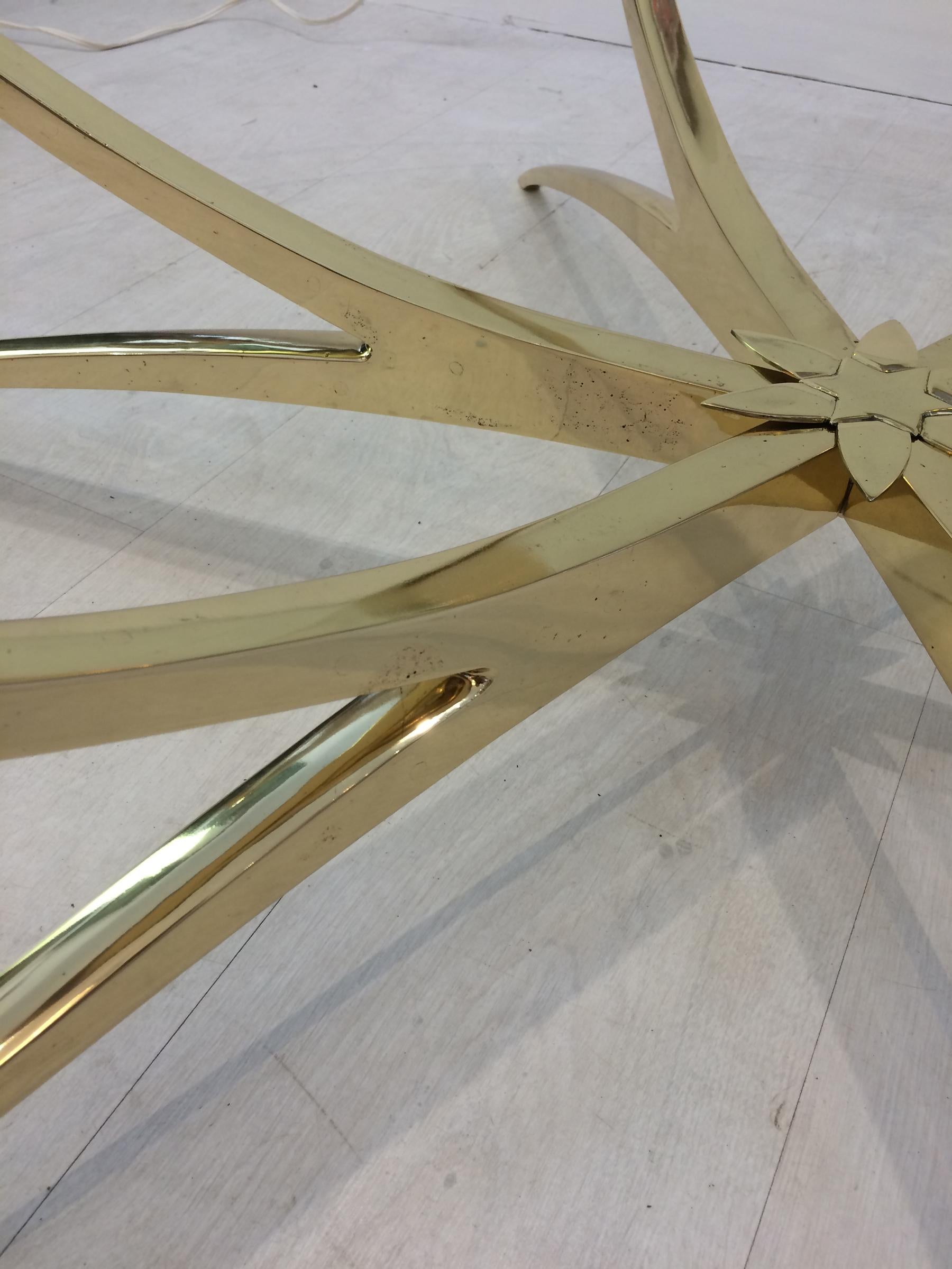 20th Century 1970s Italian Brass Spider Based Cocktail Table
