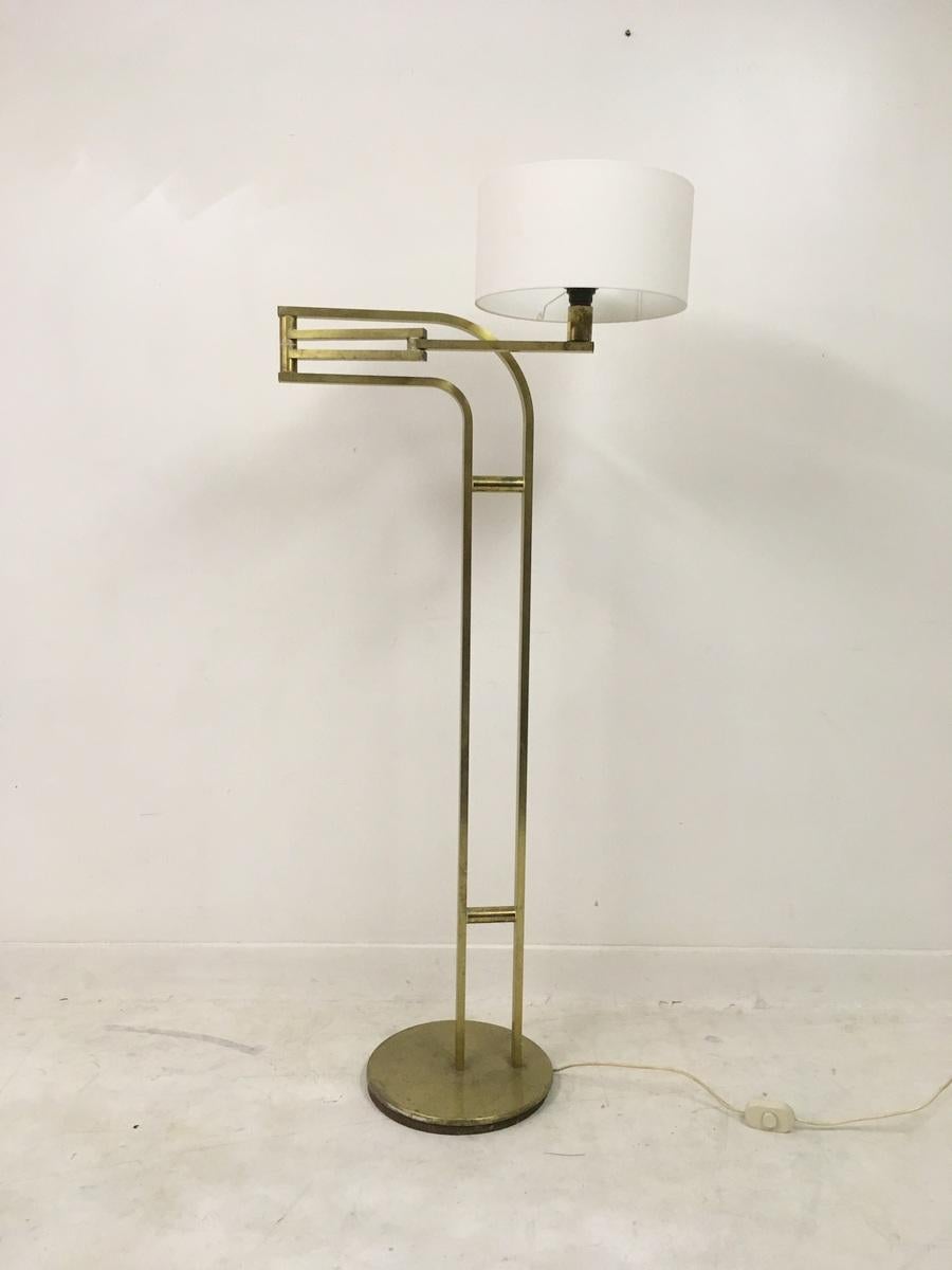 1970s Italian Brass Swing Floor Lamp by Reggiani 5