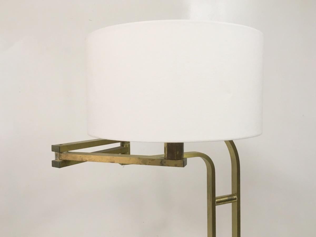 1970s Italian Brass Swing Floor Lamp by Reggiani 4