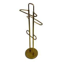 1970s Italian Brass Valet or Towel Stand