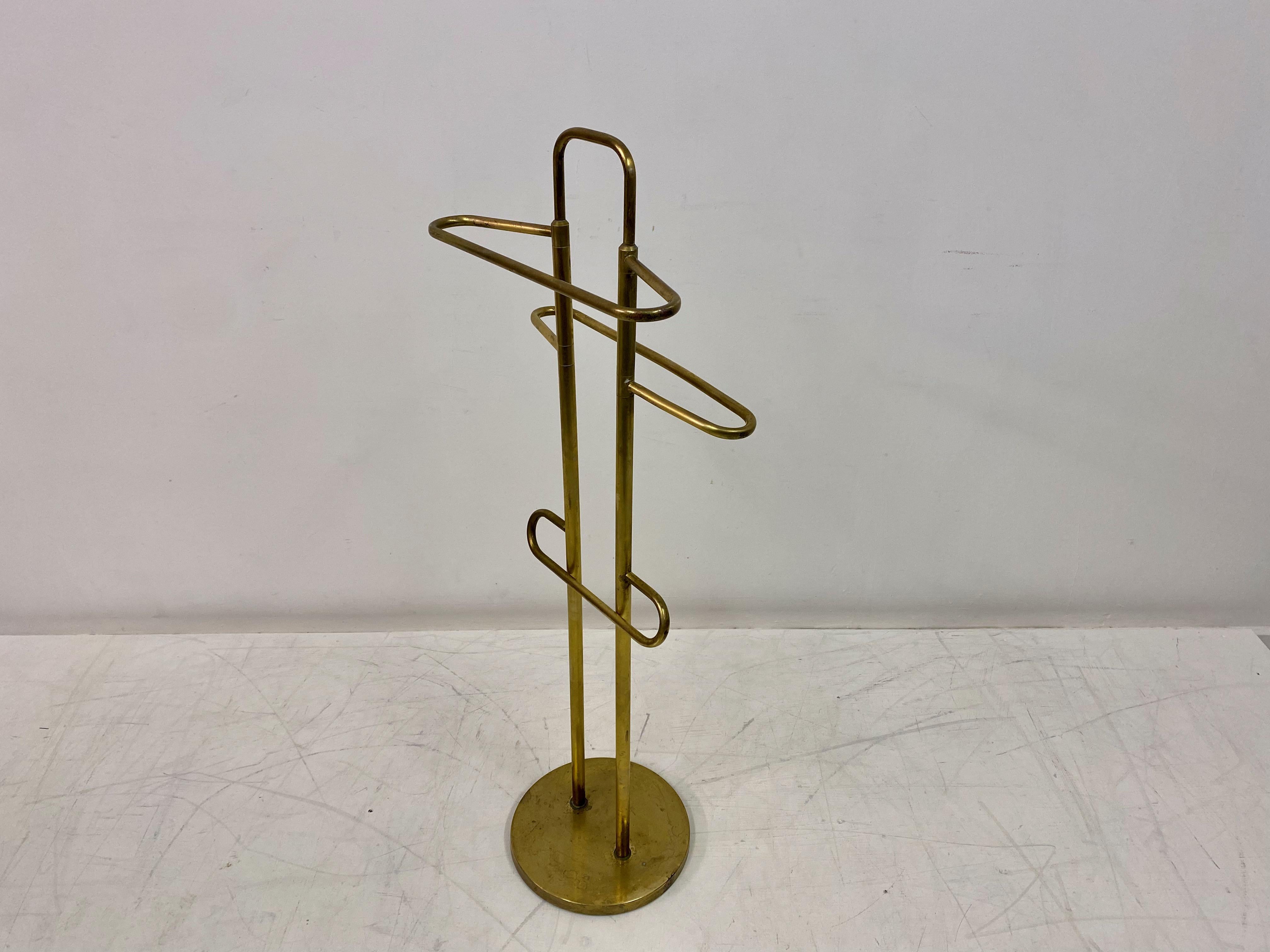 1970s Italian Brass Valet or Towel Stand 3