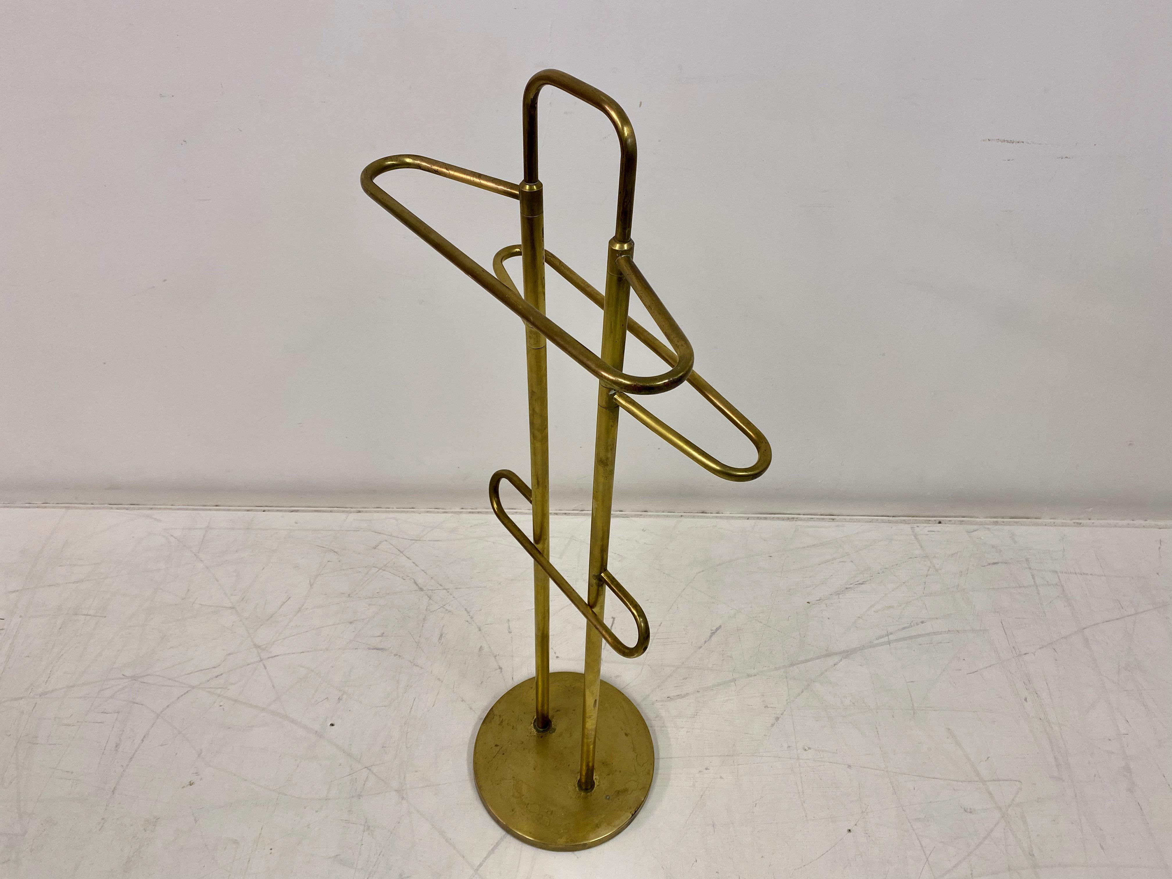 1970s Italian Brass Valet or Towel Stand 4