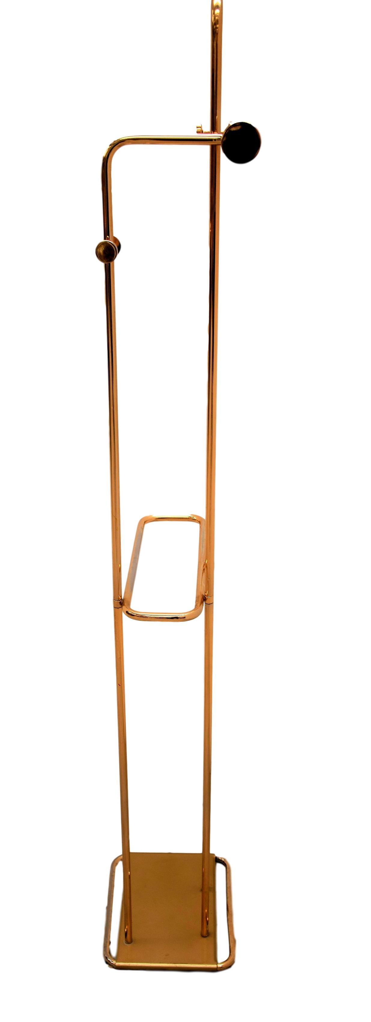 1970s Italian Brass Valet Stand, Dressboy In Excellent Condition In Carimate, Como