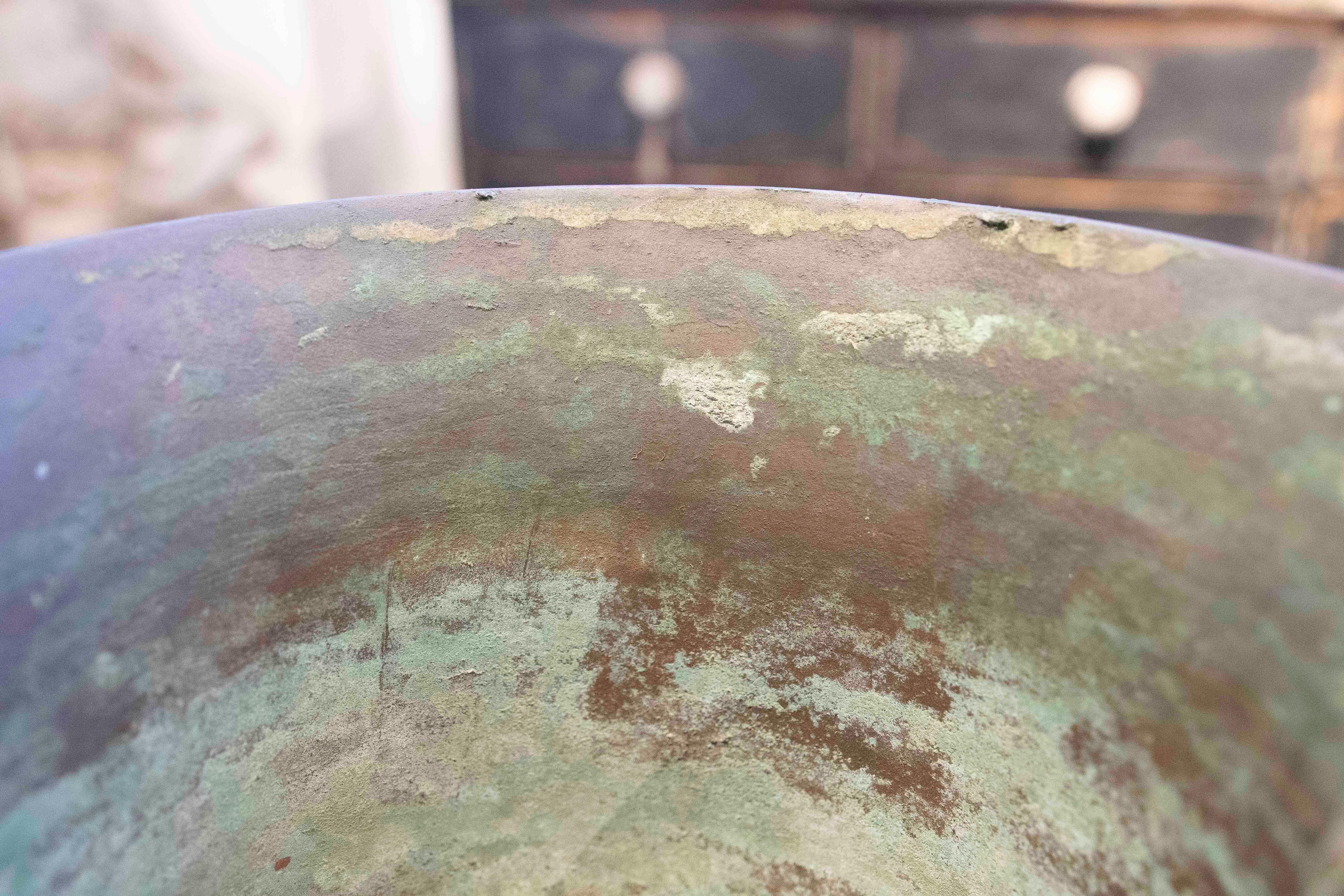 1970s Italian Bronze Ice Bucket Signed by the Artist Esa Fedrigolli For Sale 14