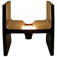 1970s Italian Brutalist Cube "Titi" Table Lamp by Fontana Arte