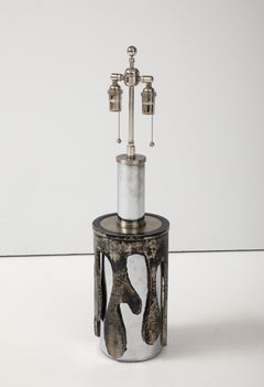 1970'S Italienische Brutalistische Stahllampe von BANCI FIRENZE