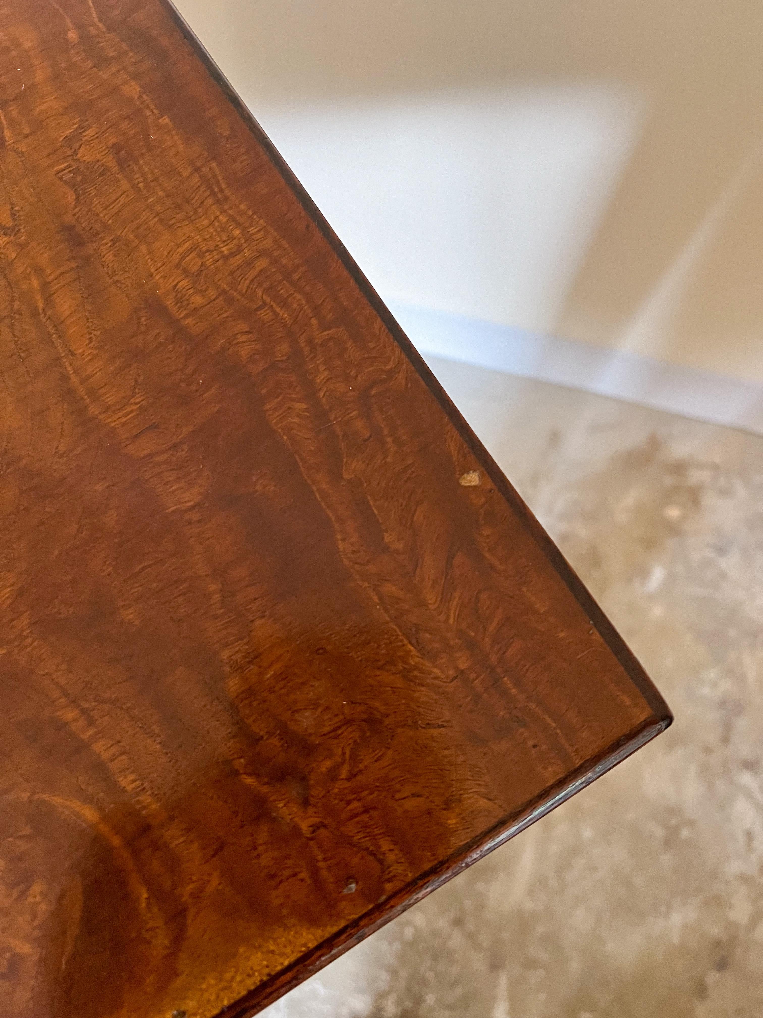 1970s Italian Burl-Wood Parsons Console/Desk 6