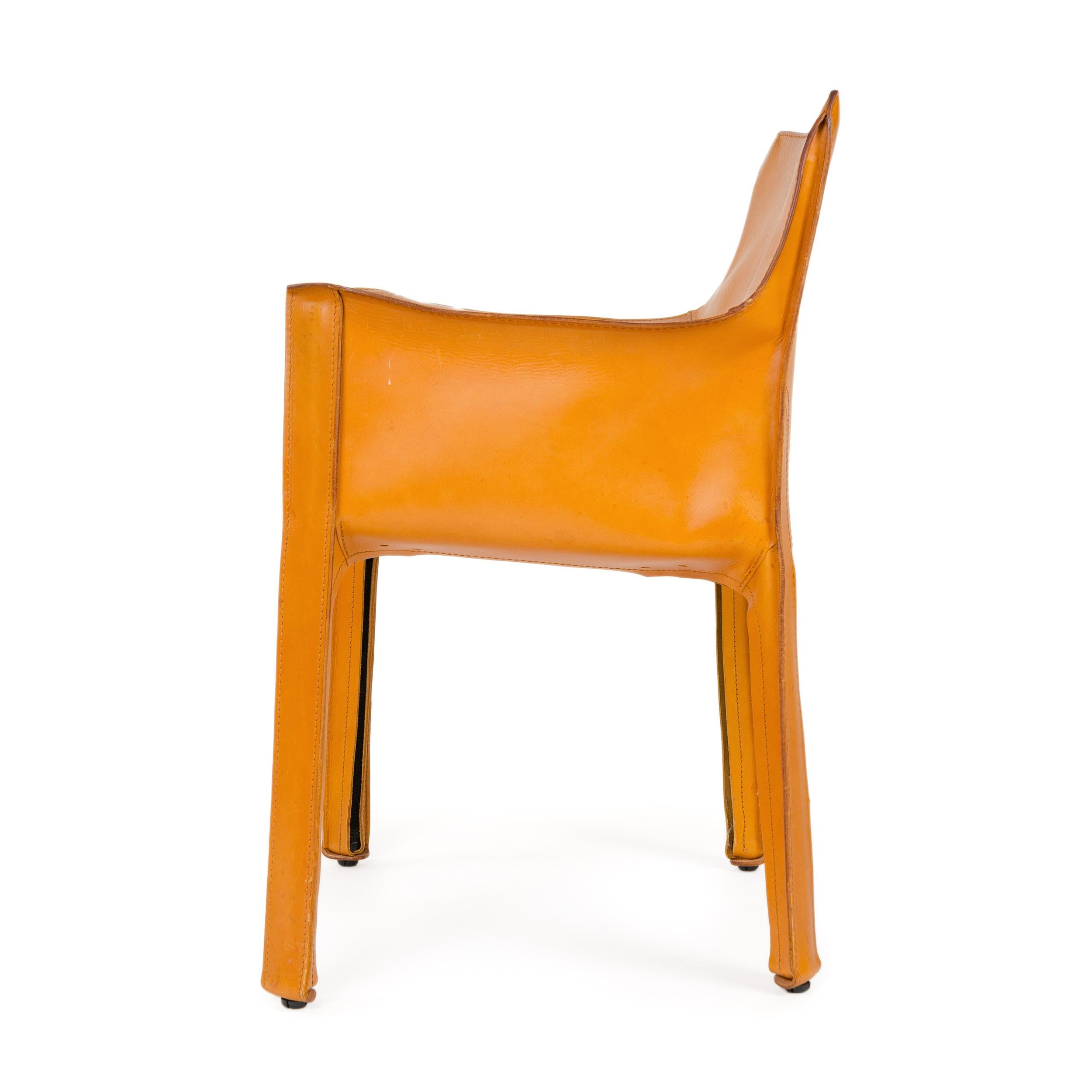 Mid-Century Modern 1970s Italian Cab Lounge Chair by Mario Bellini for Cassina