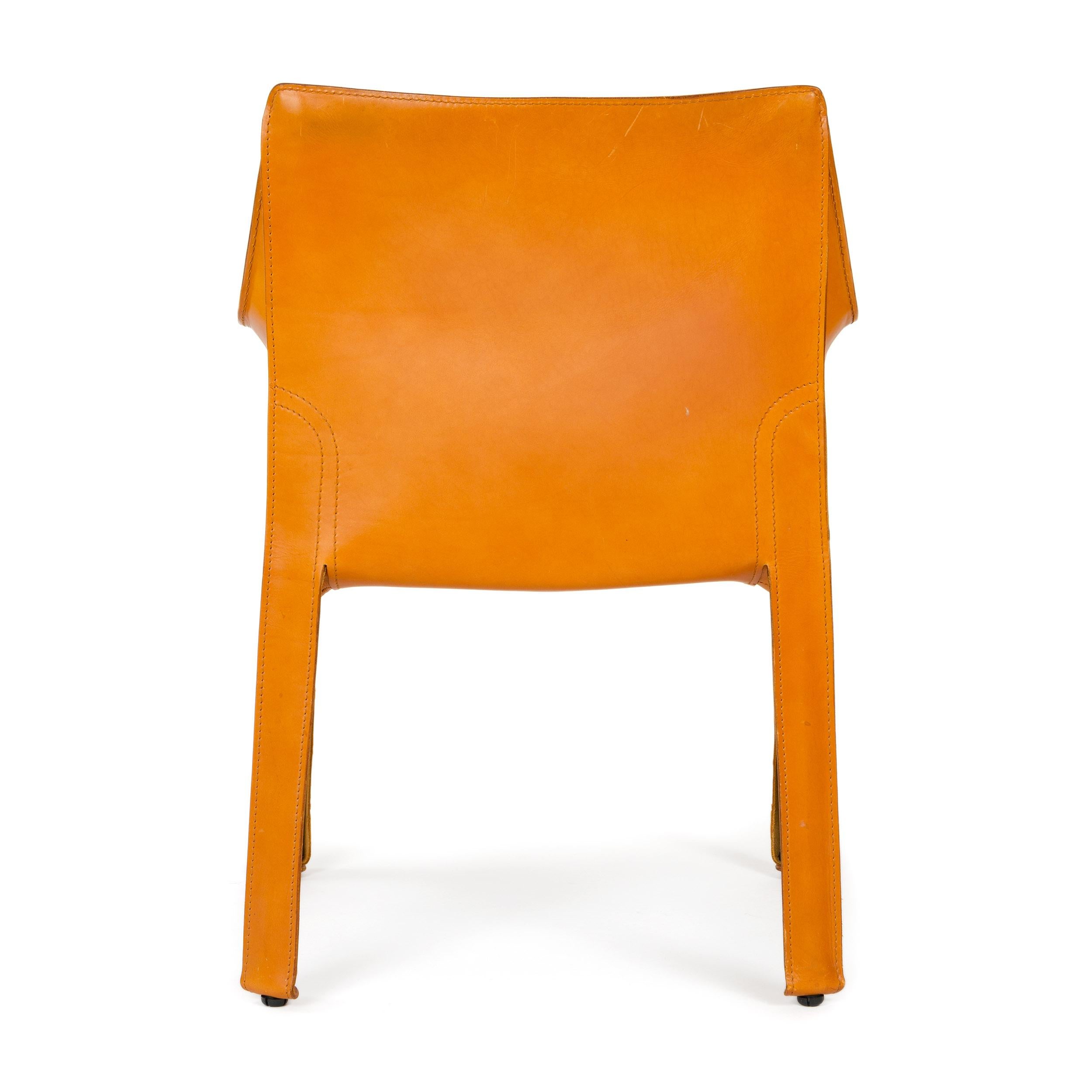 1970s Italian Cab Lounge Chair by Mario Bellini for Cassina In Good Condition In Sagaponack, NY