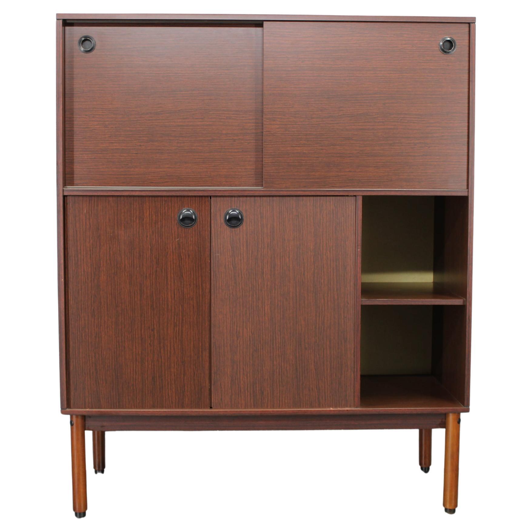 1970s Italian Cabinet With Sliding Doors