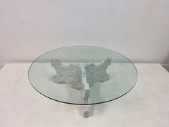 1970s Italian Carrara Marble Coffee Table