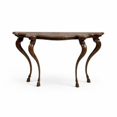 Mesas Consola Estilo Luis XV Francesas De Pino Tallado De Los Años 70 - Pareja