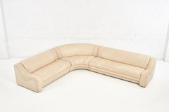 1970’s Italian Casa Bella Leather Sectional Sofa