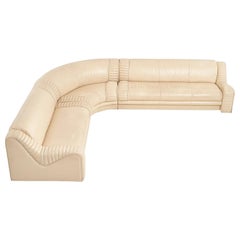 1970’s Italian Casa Bella Leather Sectional Sofa