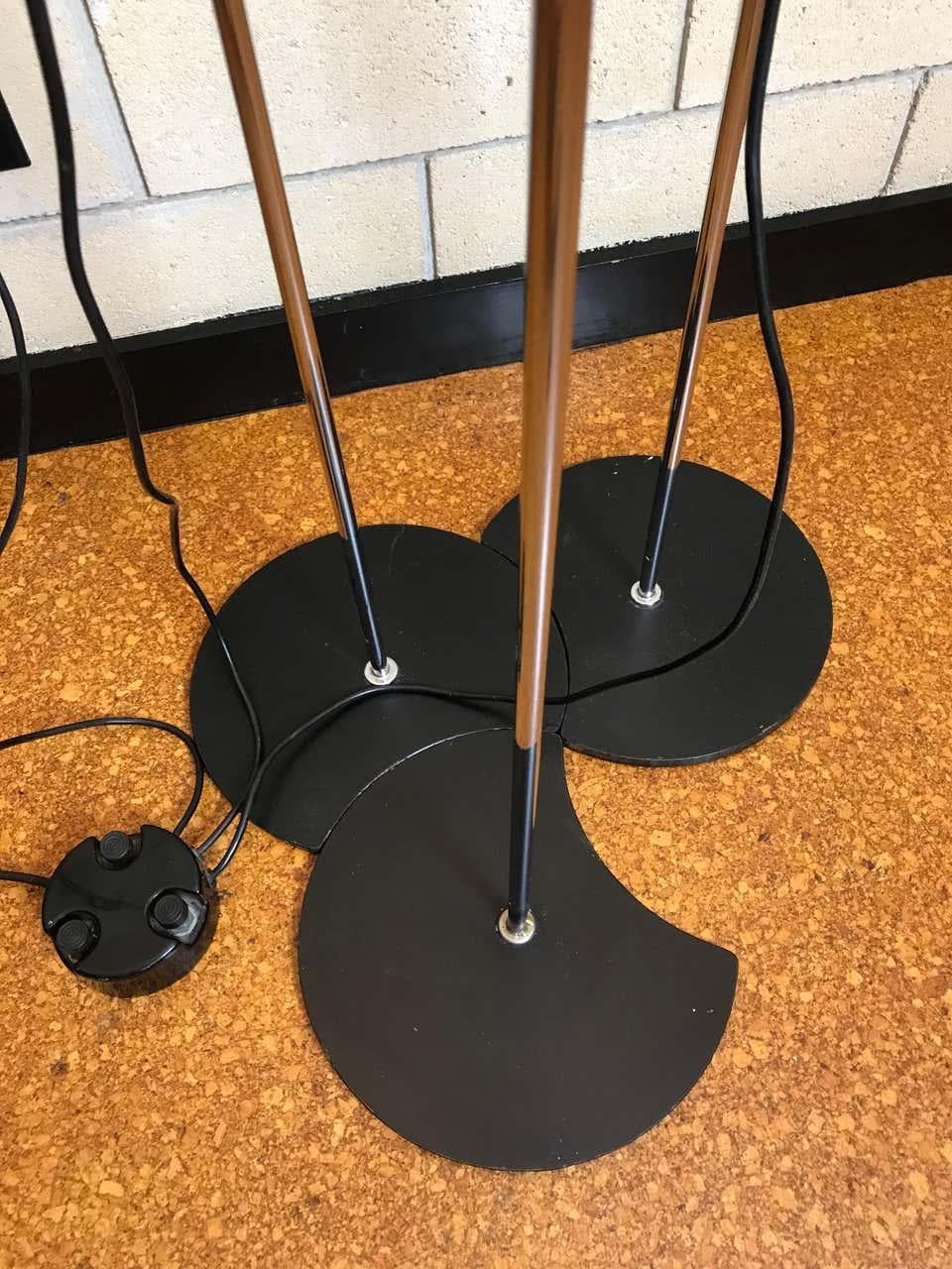 Mid Century Modern Floor Lamps by Harvey Guzzini for Harveiluce In Good Condition For Sale In Framingham, MA