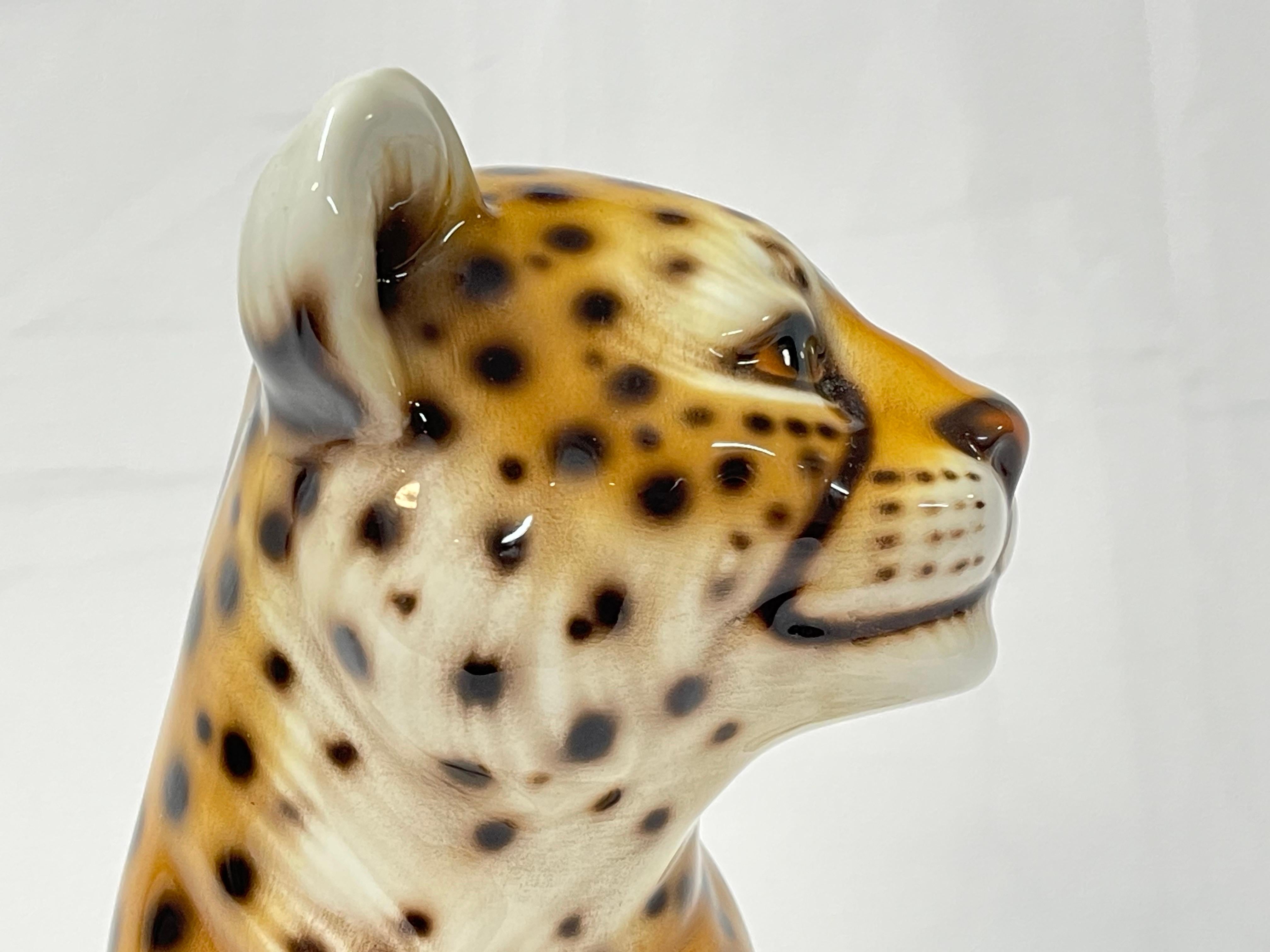 1970's Italian Ceramic Baby Leopard  For Sale 11
