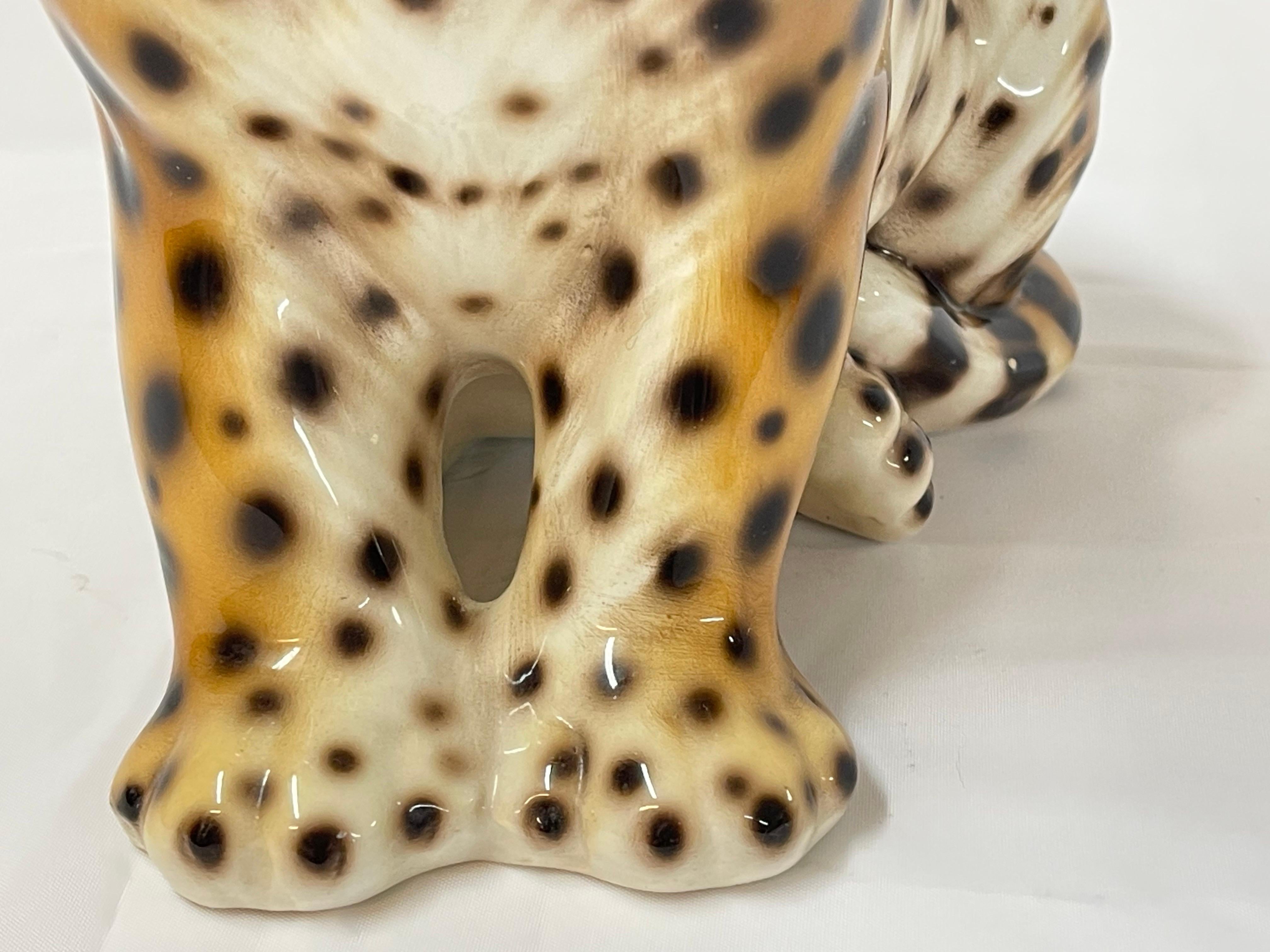 1970's Italian Ceramic Baby Leopard  For Sale 13