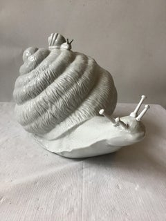 1970s Italian Ceramic Snail and Her Baby