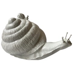 Vintage 1970s Italian Ceramic Snail and Her Baby