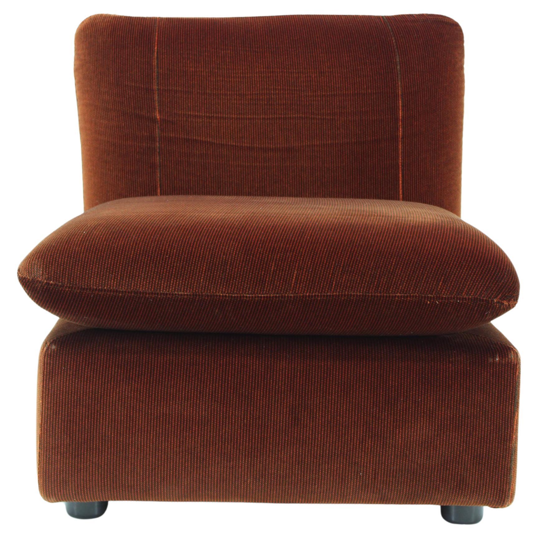 1970s Italian Chair in Velvet, 5 Items Available