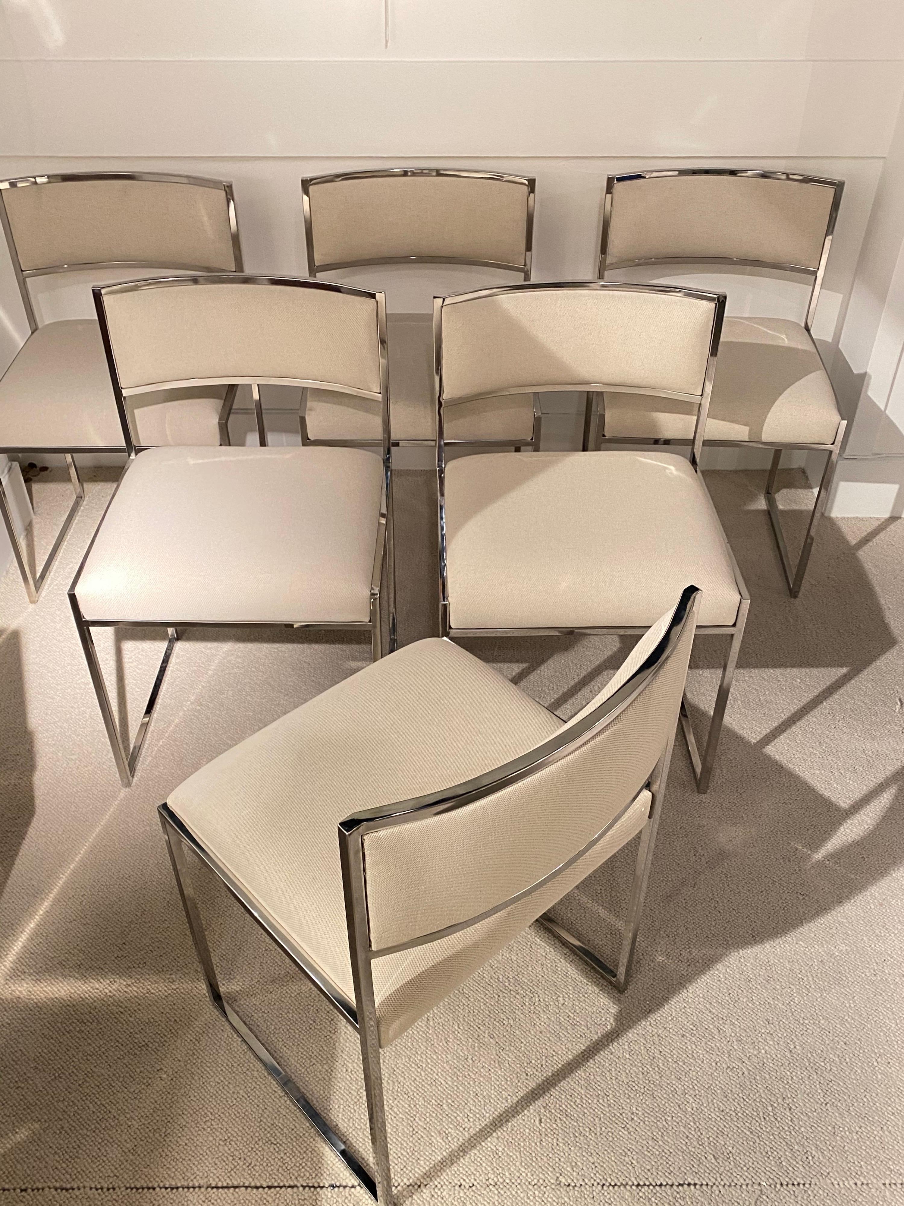Italian 6 Chairs By Willy Rizzo