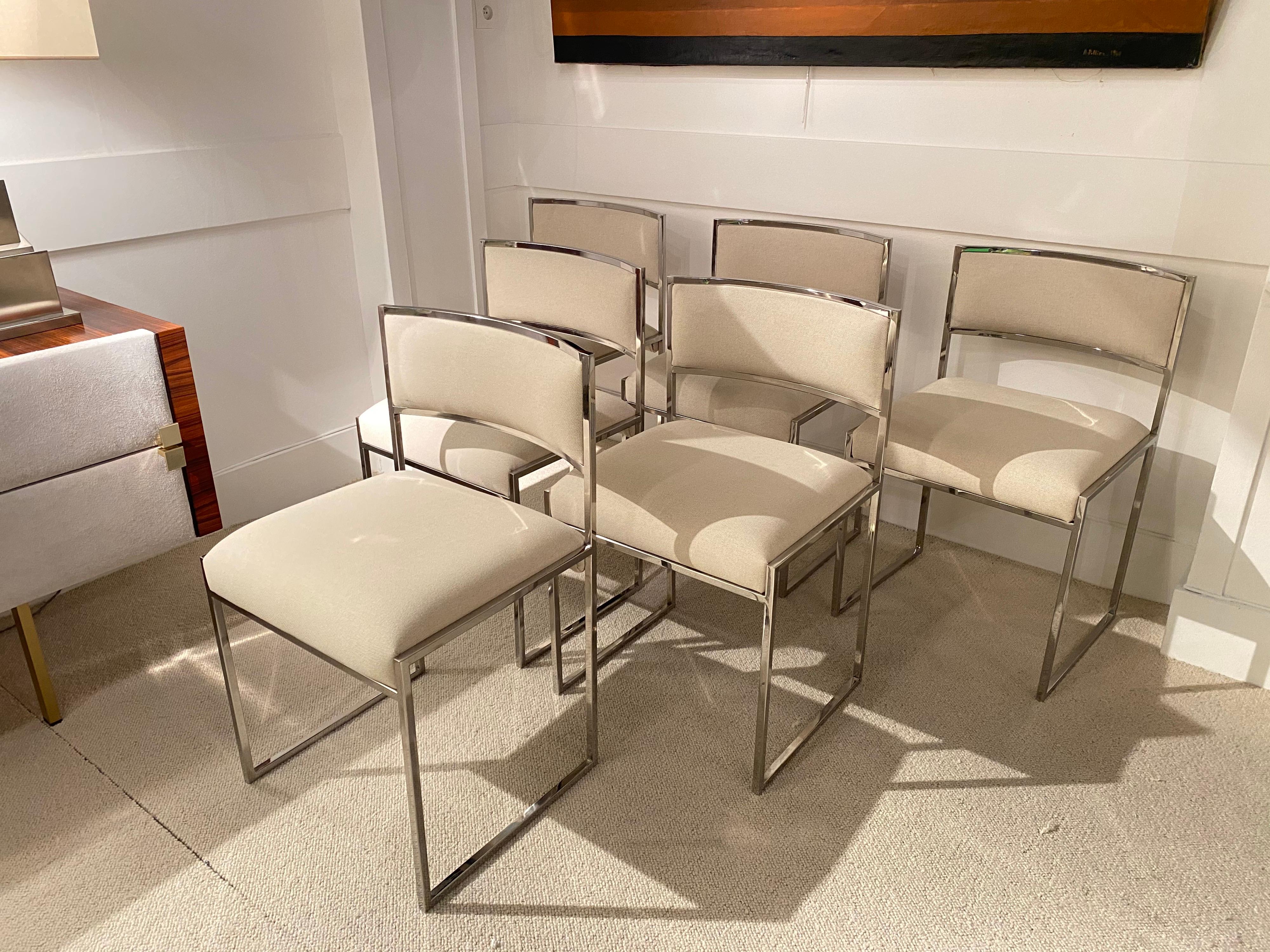 Late 20th Century 6 Chairs By Willy Rizzo