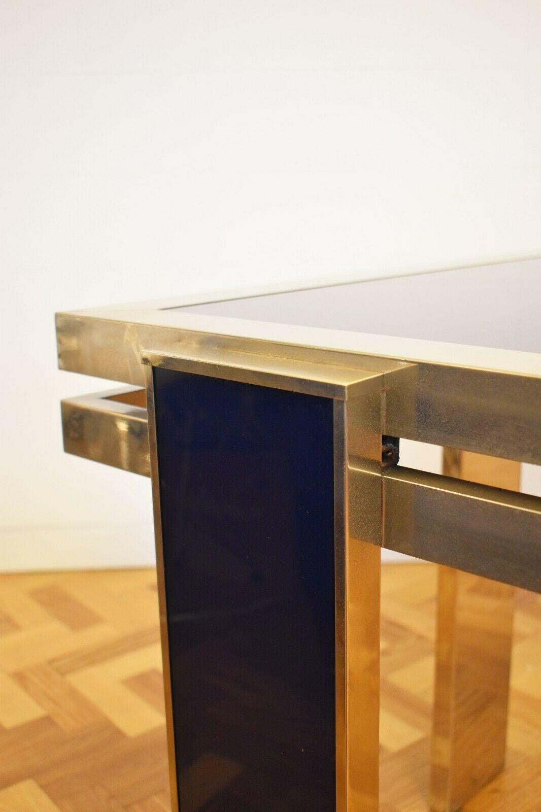 Liwan's, Rome, Italian Chrome and Glass Console Table, 1970's  1